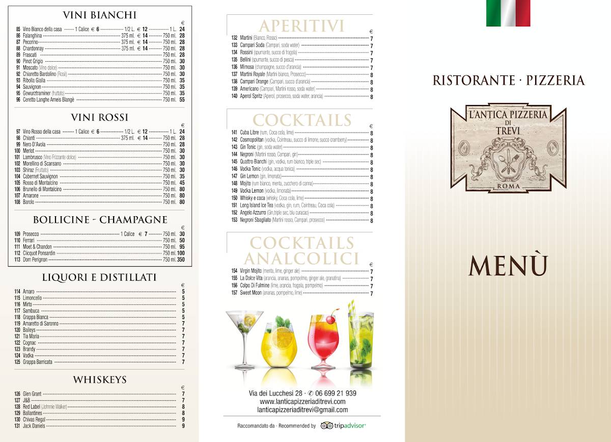 L'antica pizzeria di Trevi меню