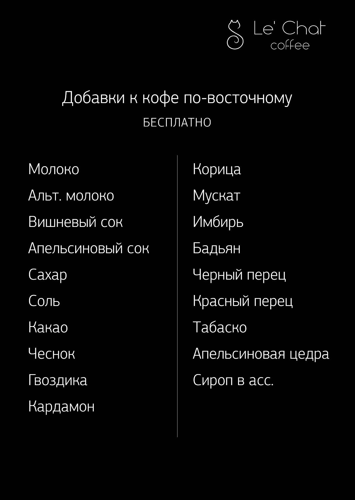 Кошки в кружках меню