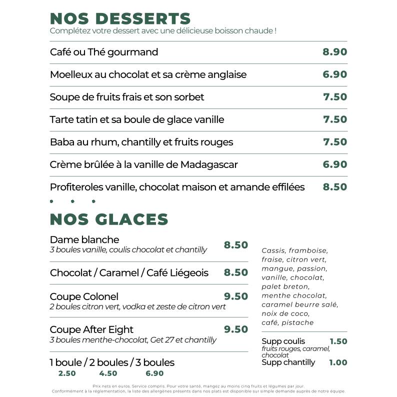 Le Piccadilly Rennes меню