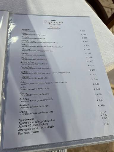Locanda Calieri меню