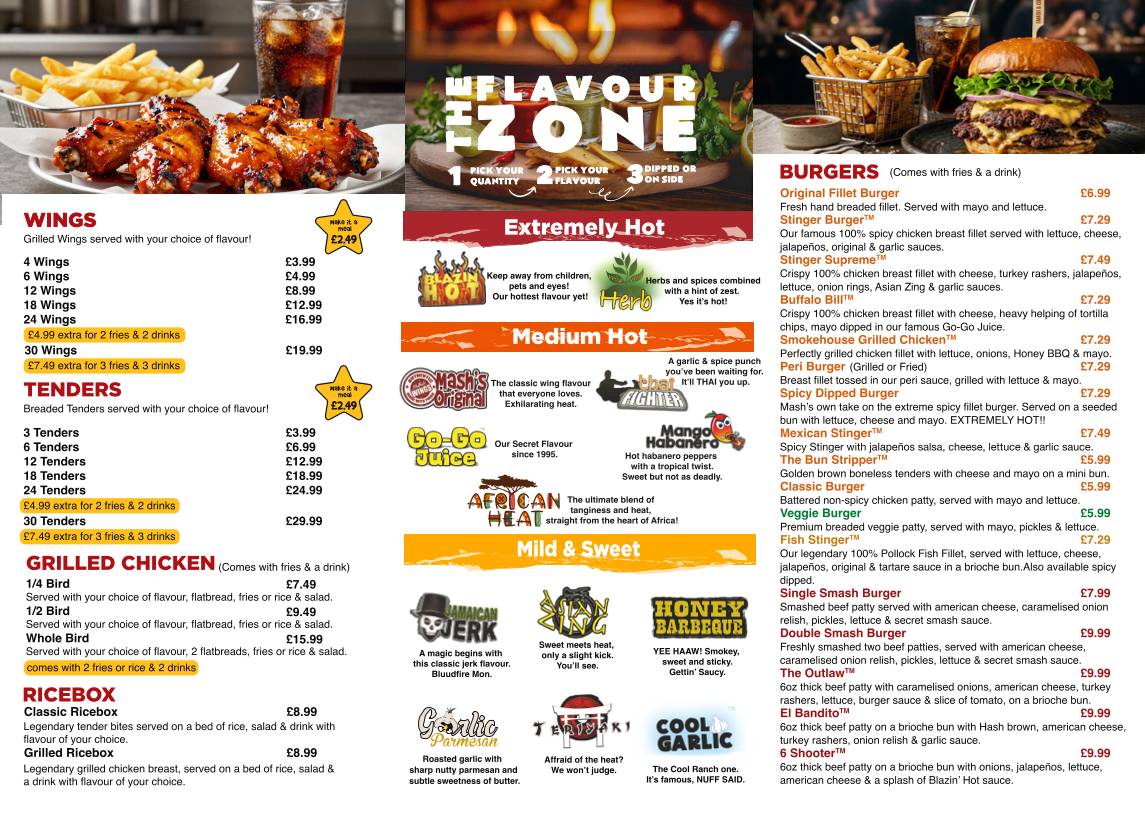 MASHS WING RANCH OLDHAM меню