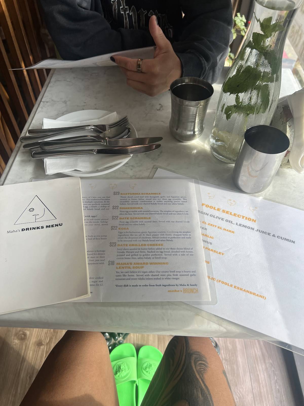 Maha's Brunch меню