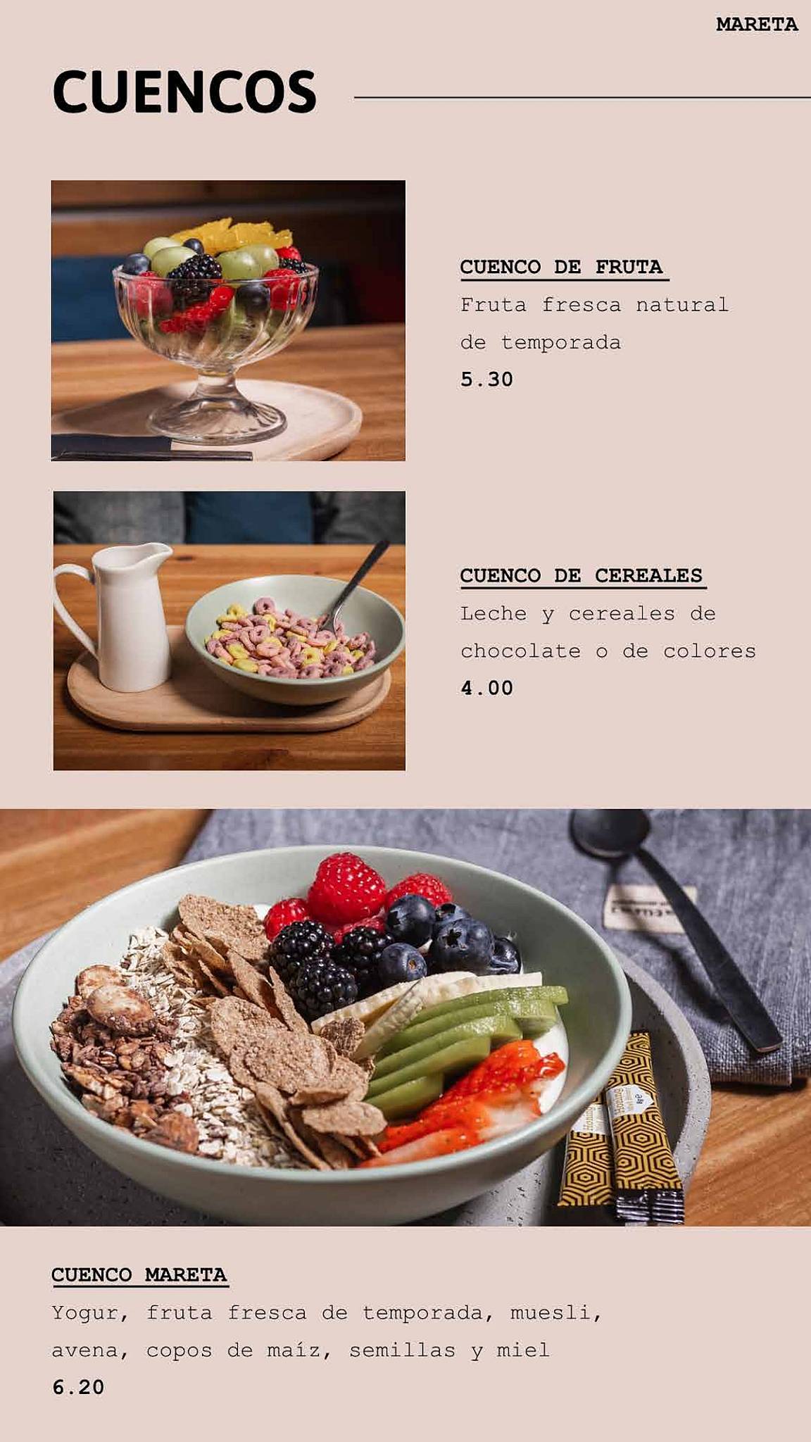 Mareta Ribadeo меню
