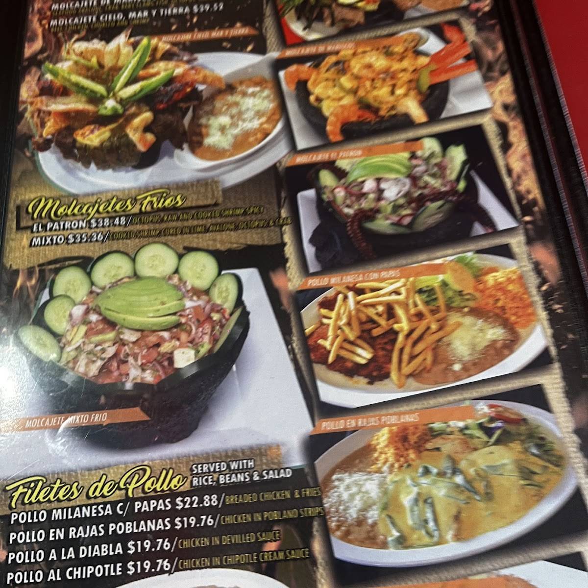 Mariscos Ixtapa Riverside меню