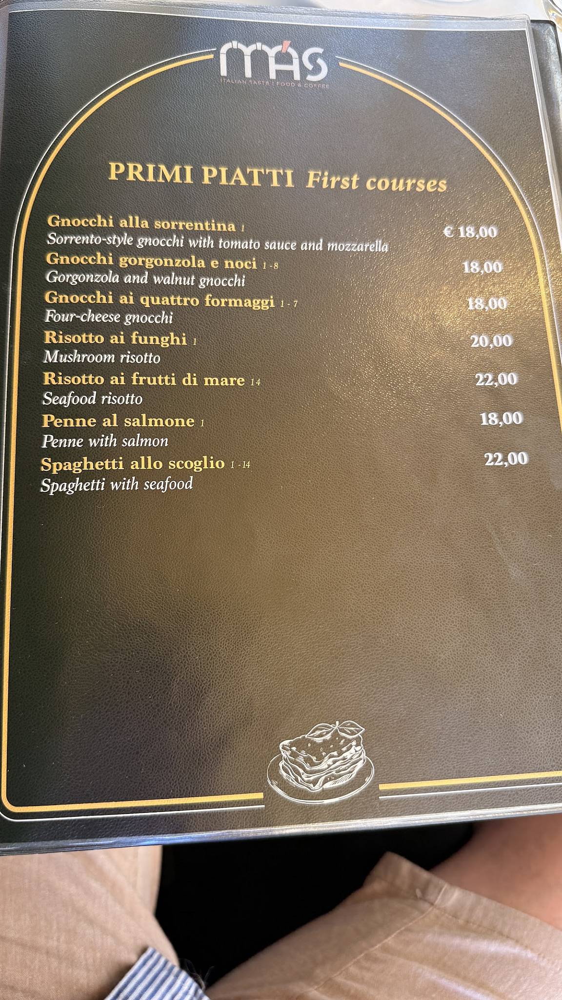 Más Italian Taste меню