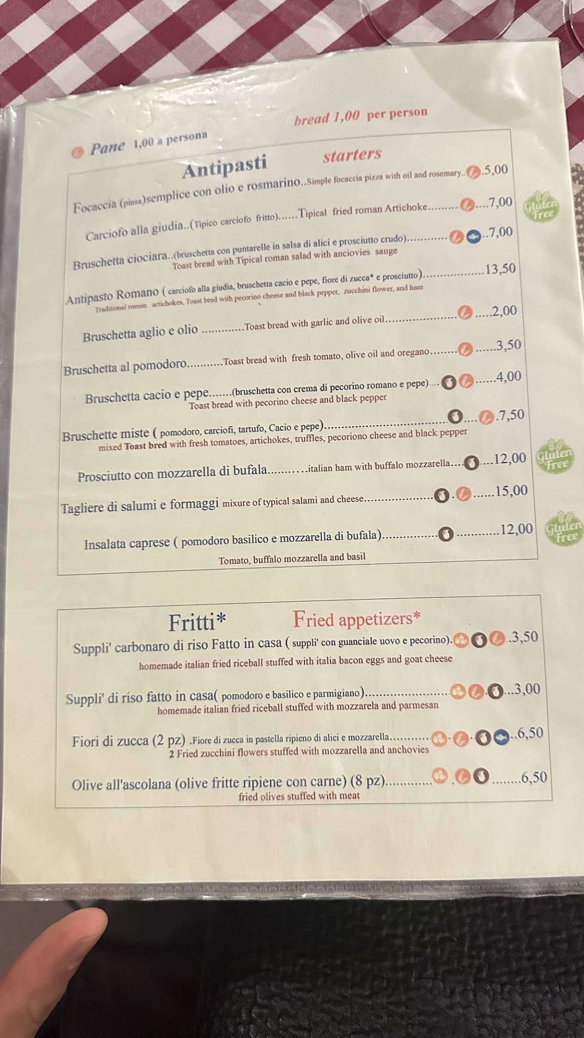 Massimo's Al 39 Restaurant меню