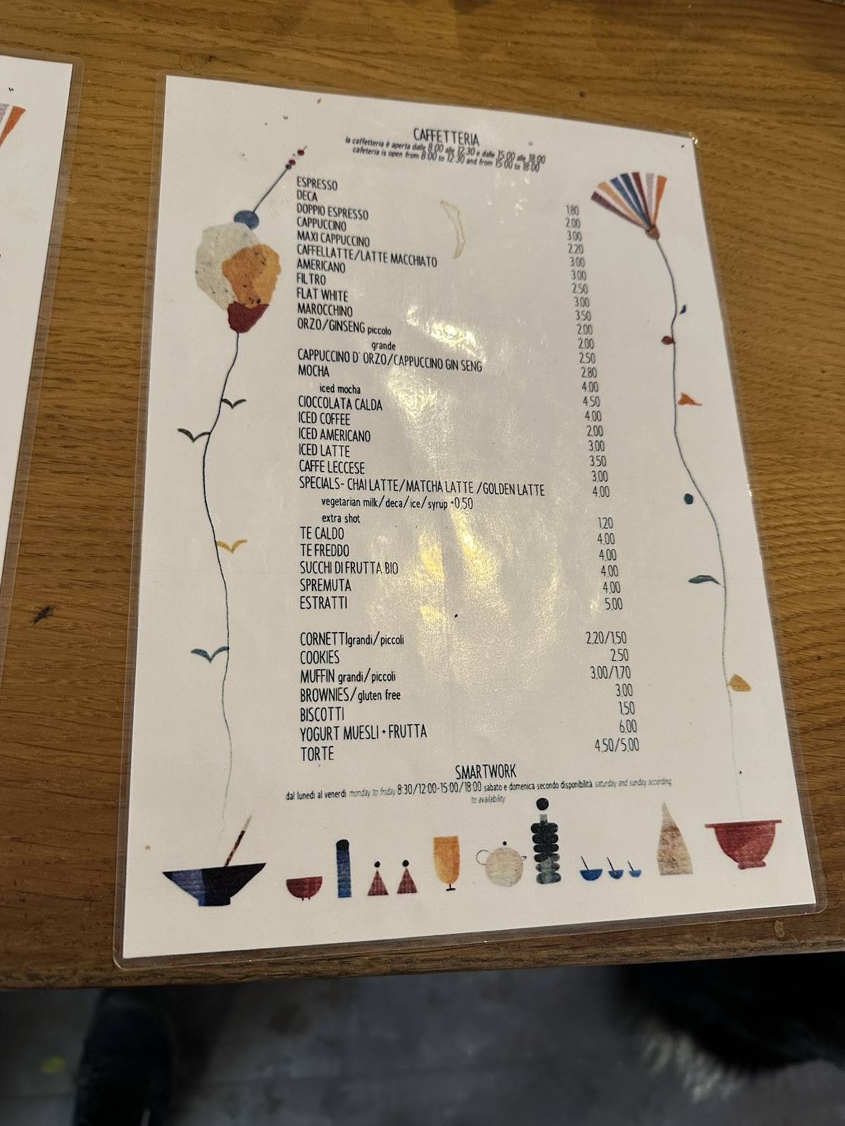 Materia Cafe меню