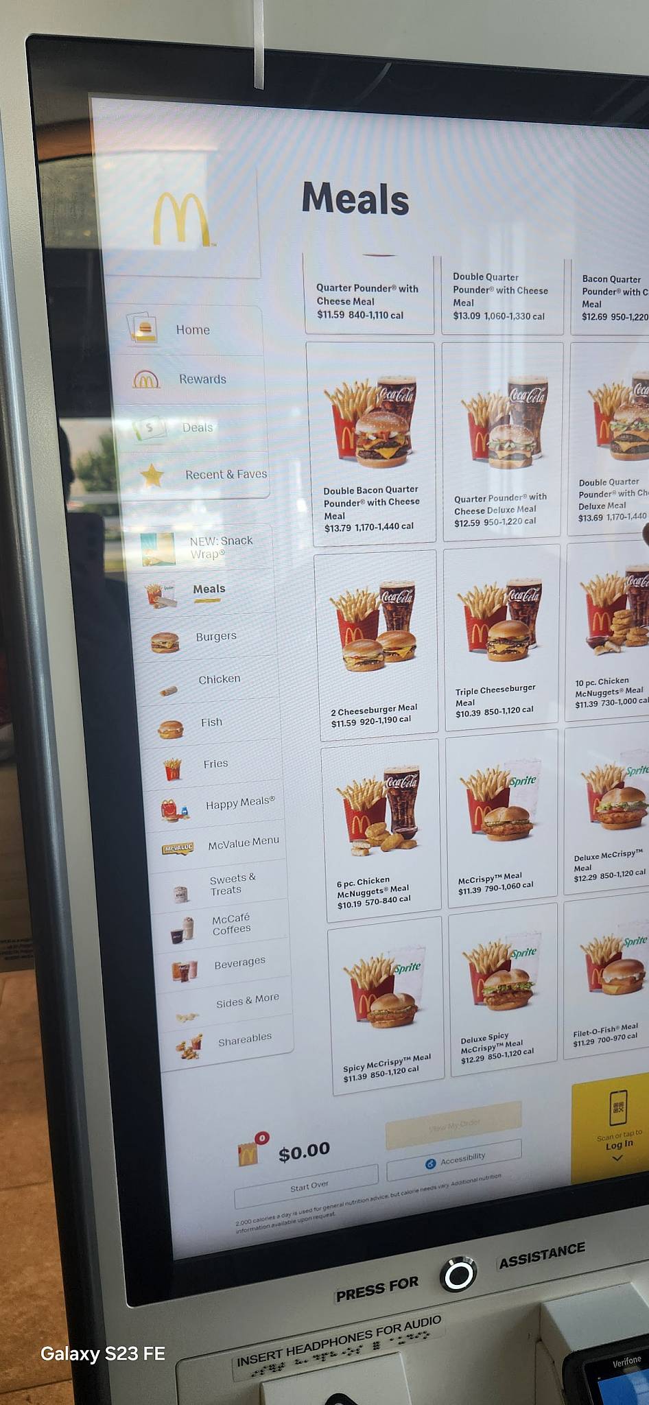 McDonald's меню