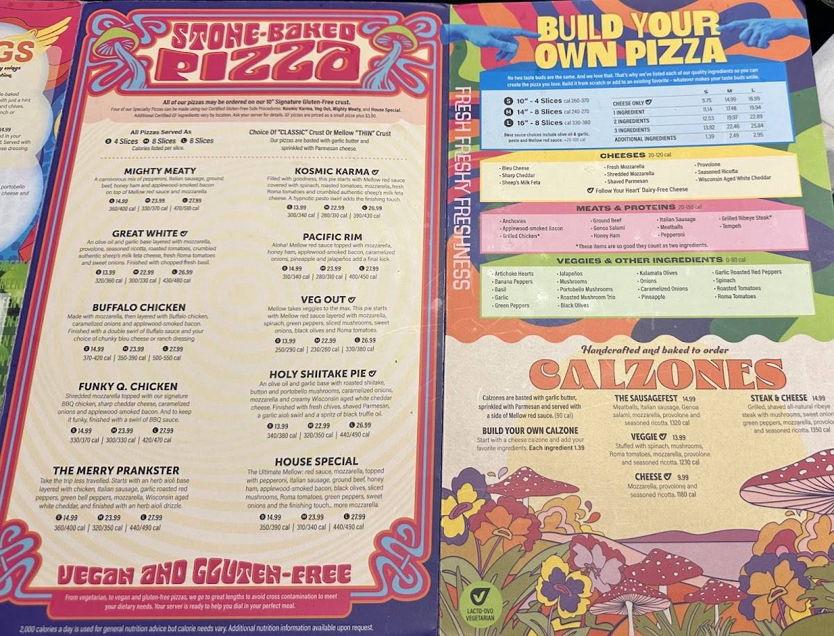 Mellow Mushroom Wake Forest меню