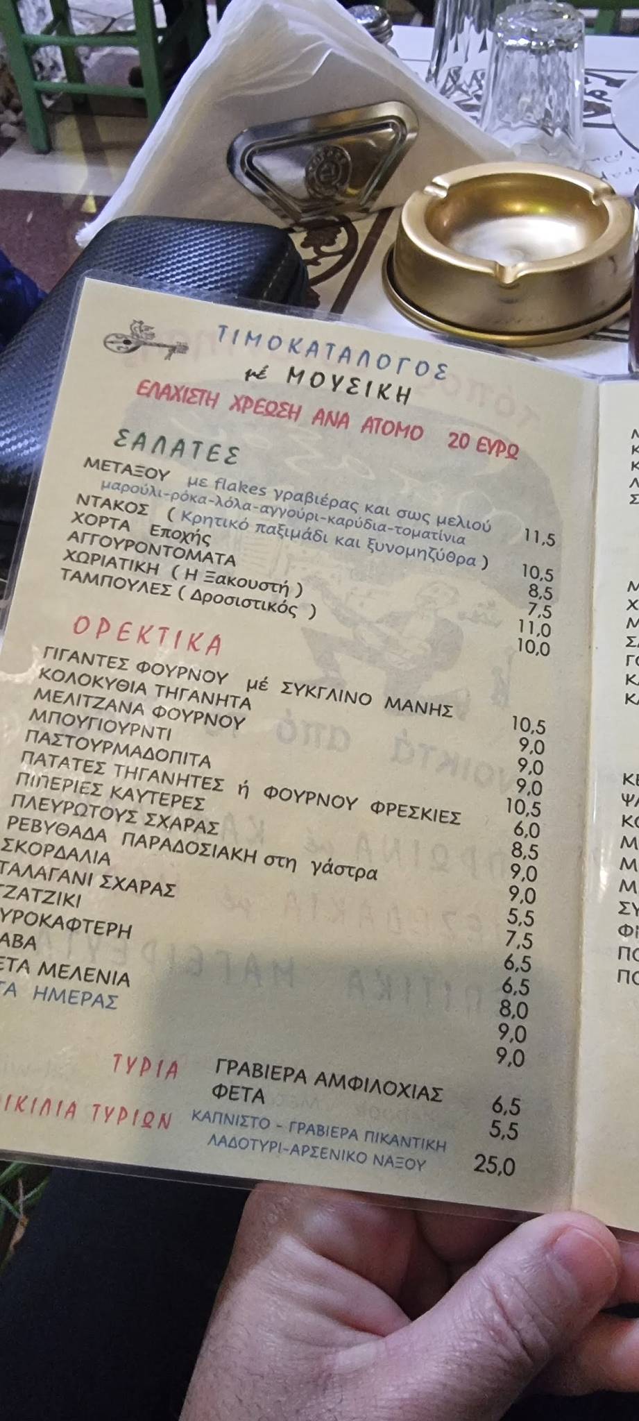 Metaxou меню