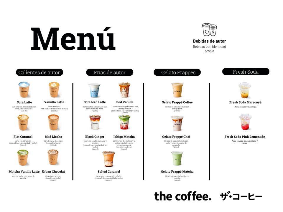 The Coffee меню