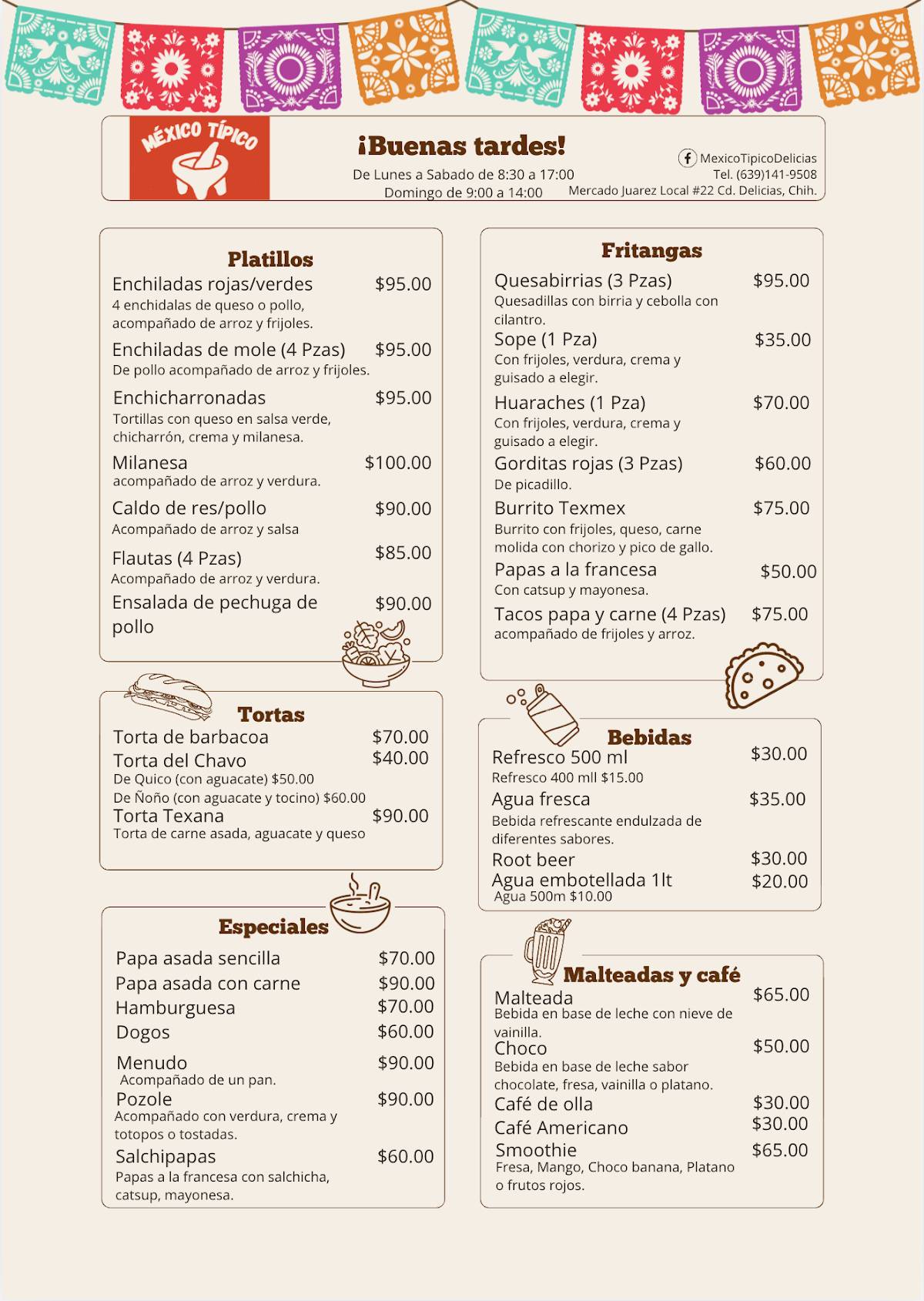 Mexico Tipico Restaurant меню