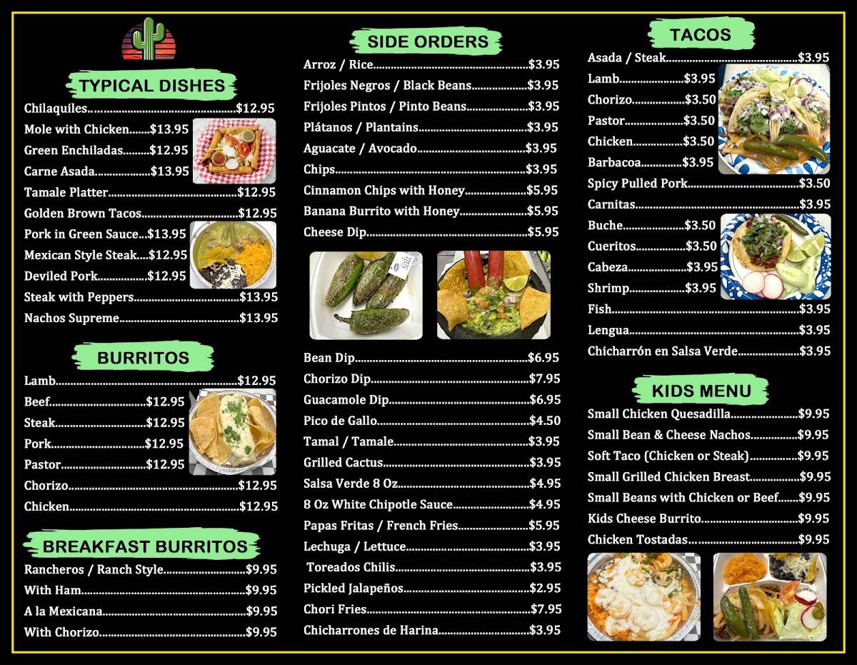 Mezquite Valley street tacos and more меню
