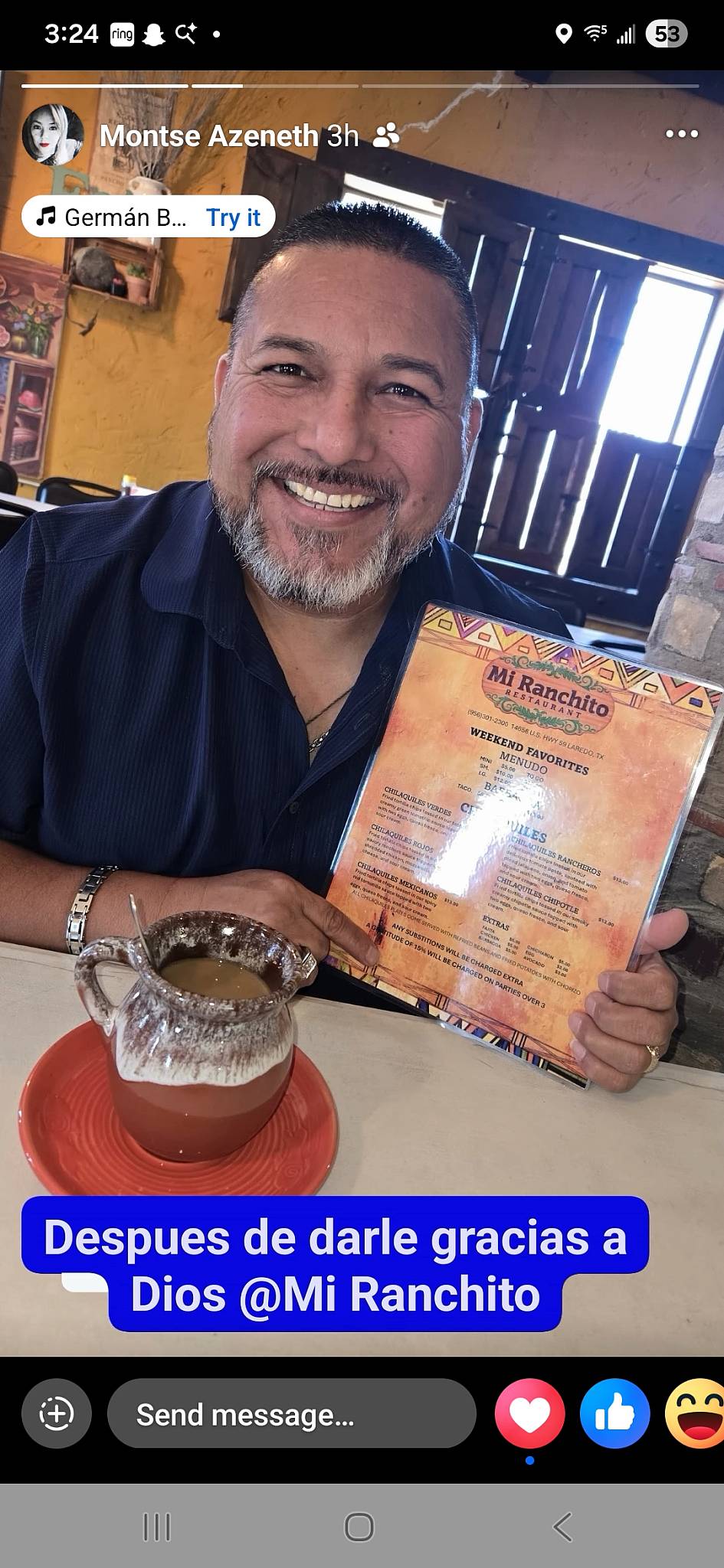 Mi Ranchito Restaurant Mexican Food меню