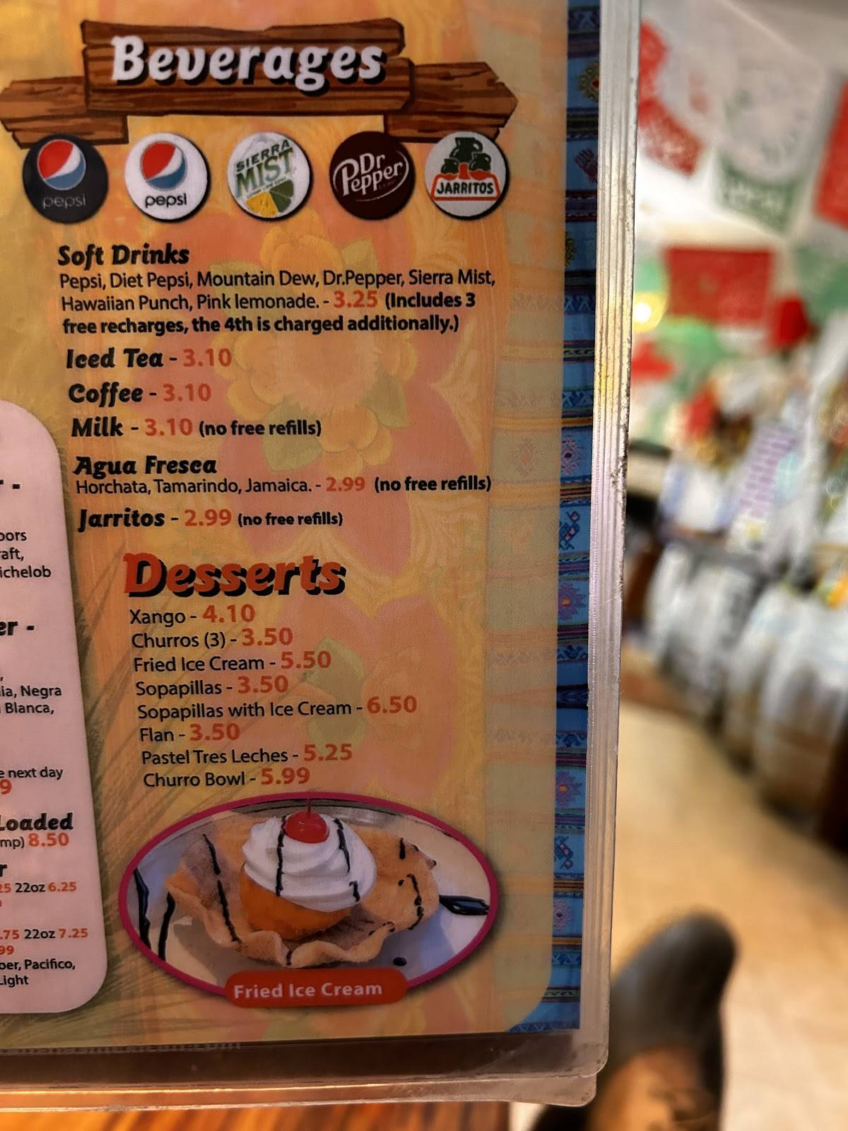 Mi Rancho меню