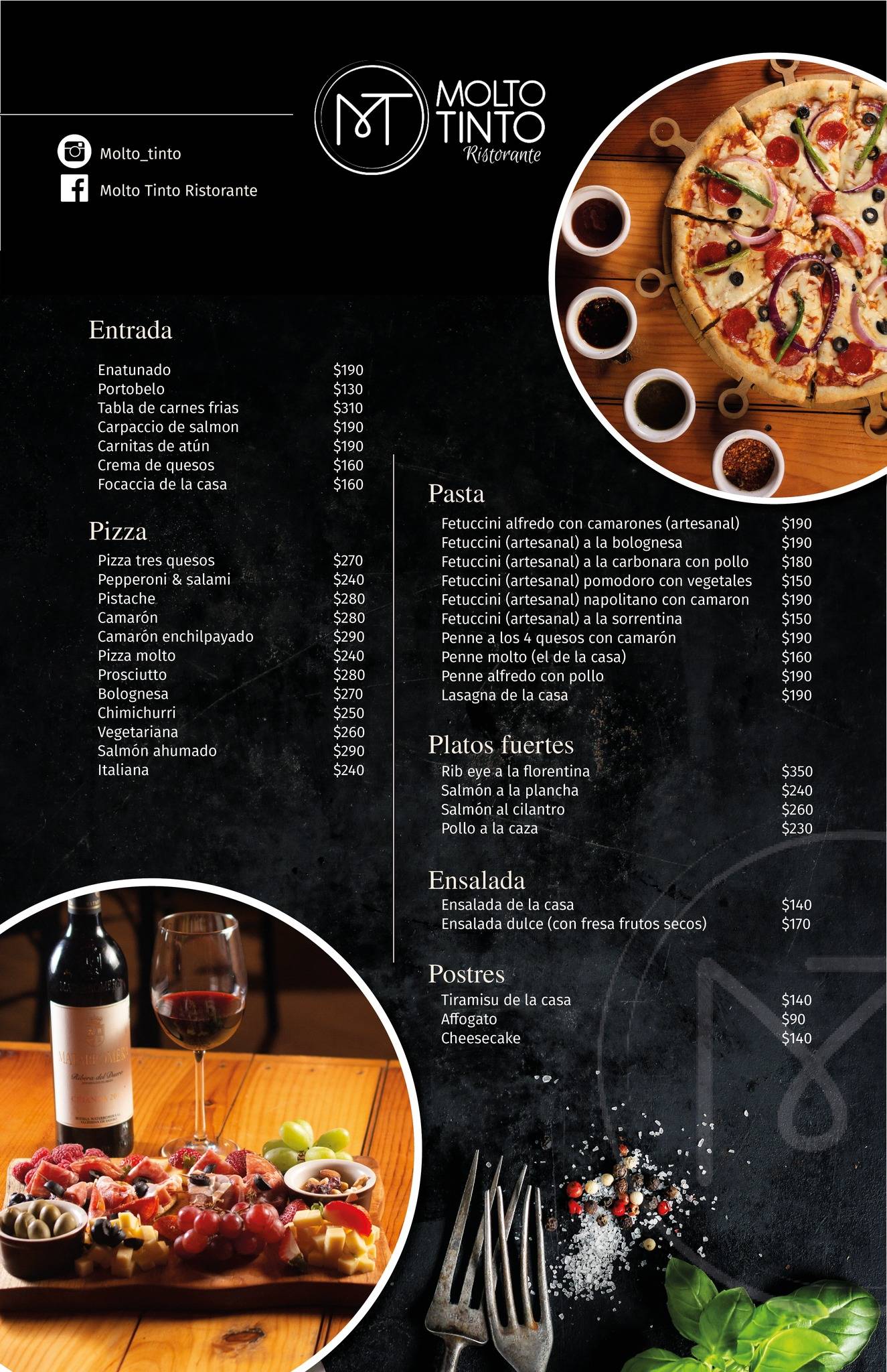 Molto Tinto Ristorante меню