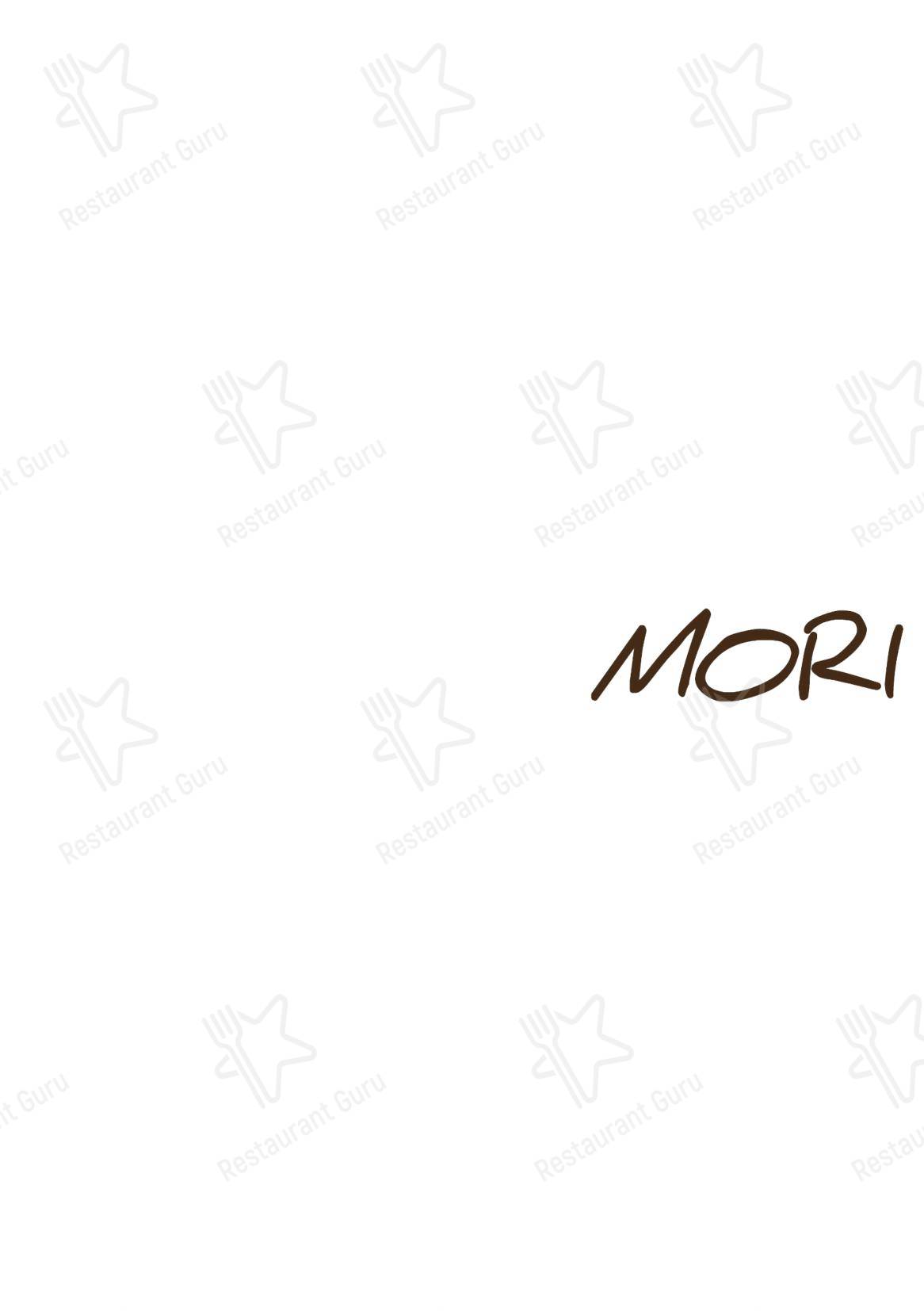菜单 ресторана Mori