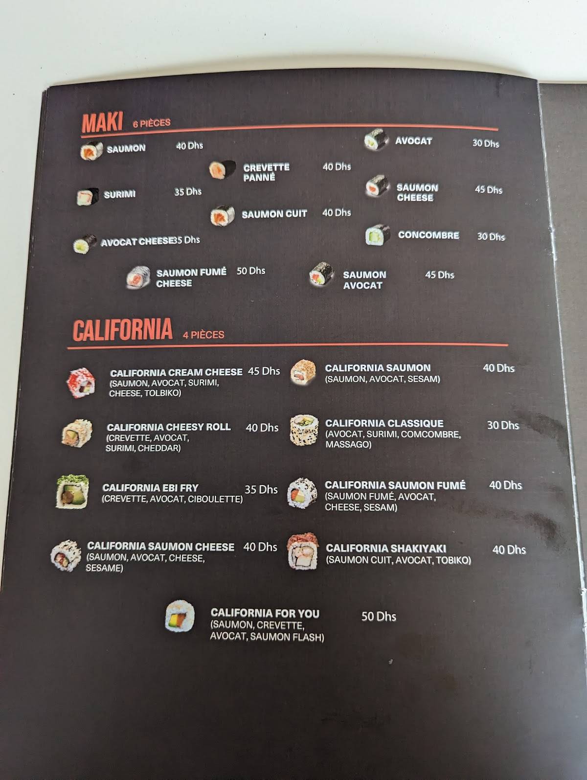 Mysushi Rabat меню