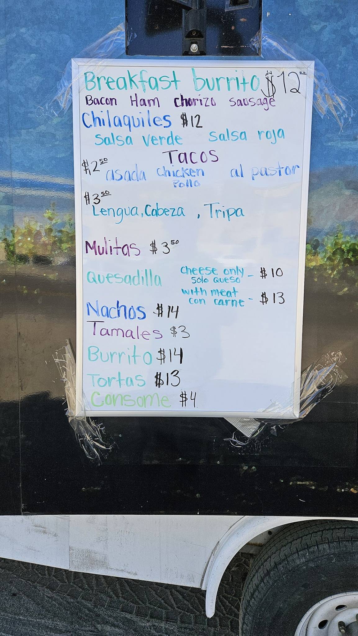 Nacho average food truck меню