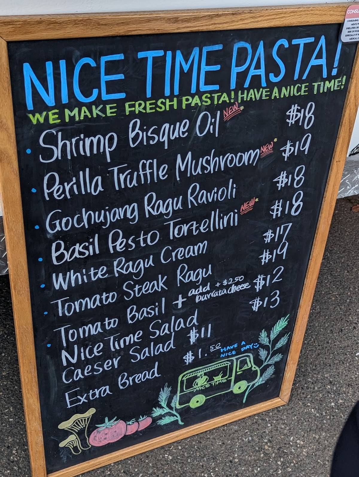 Nice Time меню