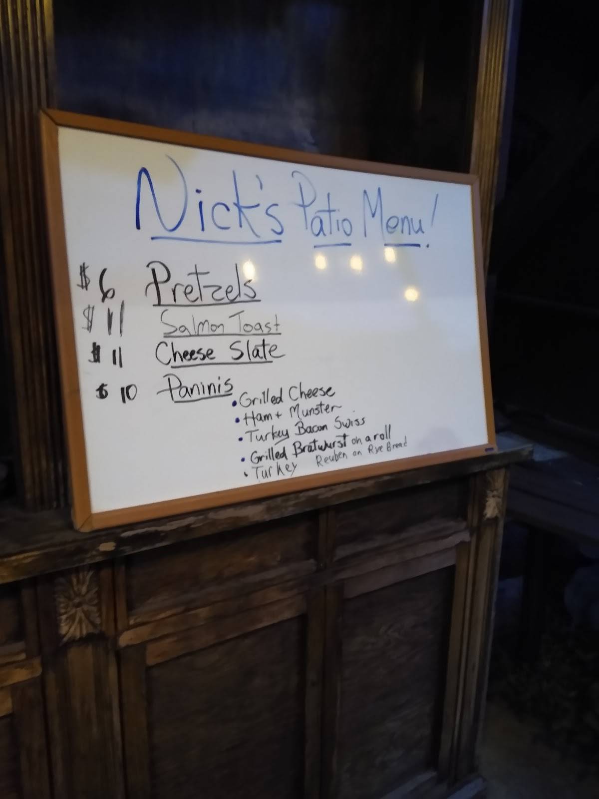 Nicks меню