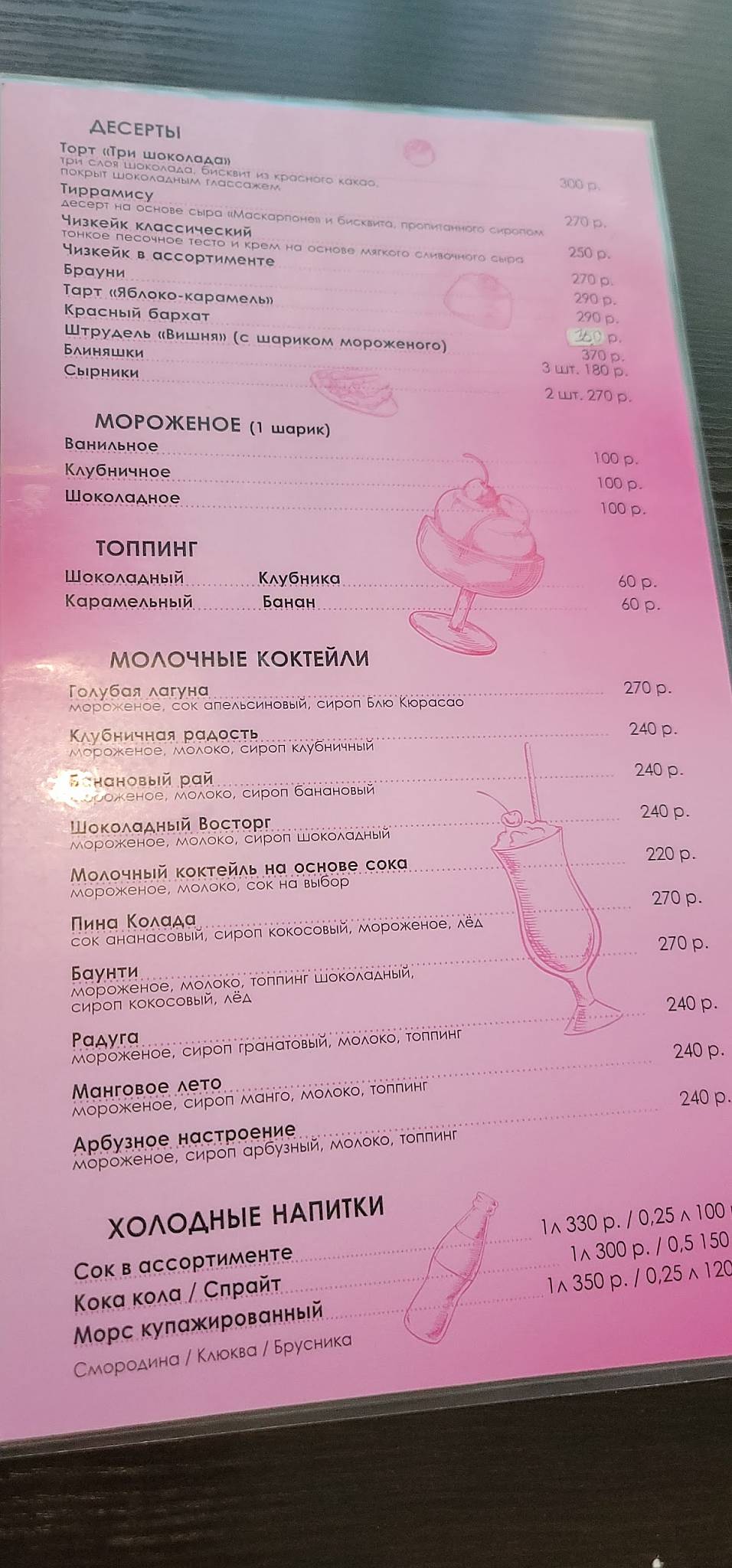 Осака меню