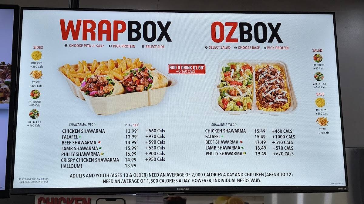 Osmow's Shawarma меню