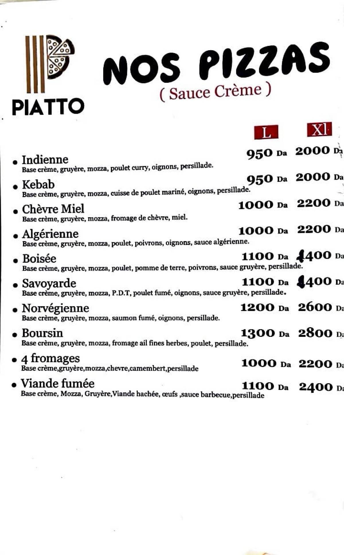 PIATTO меню