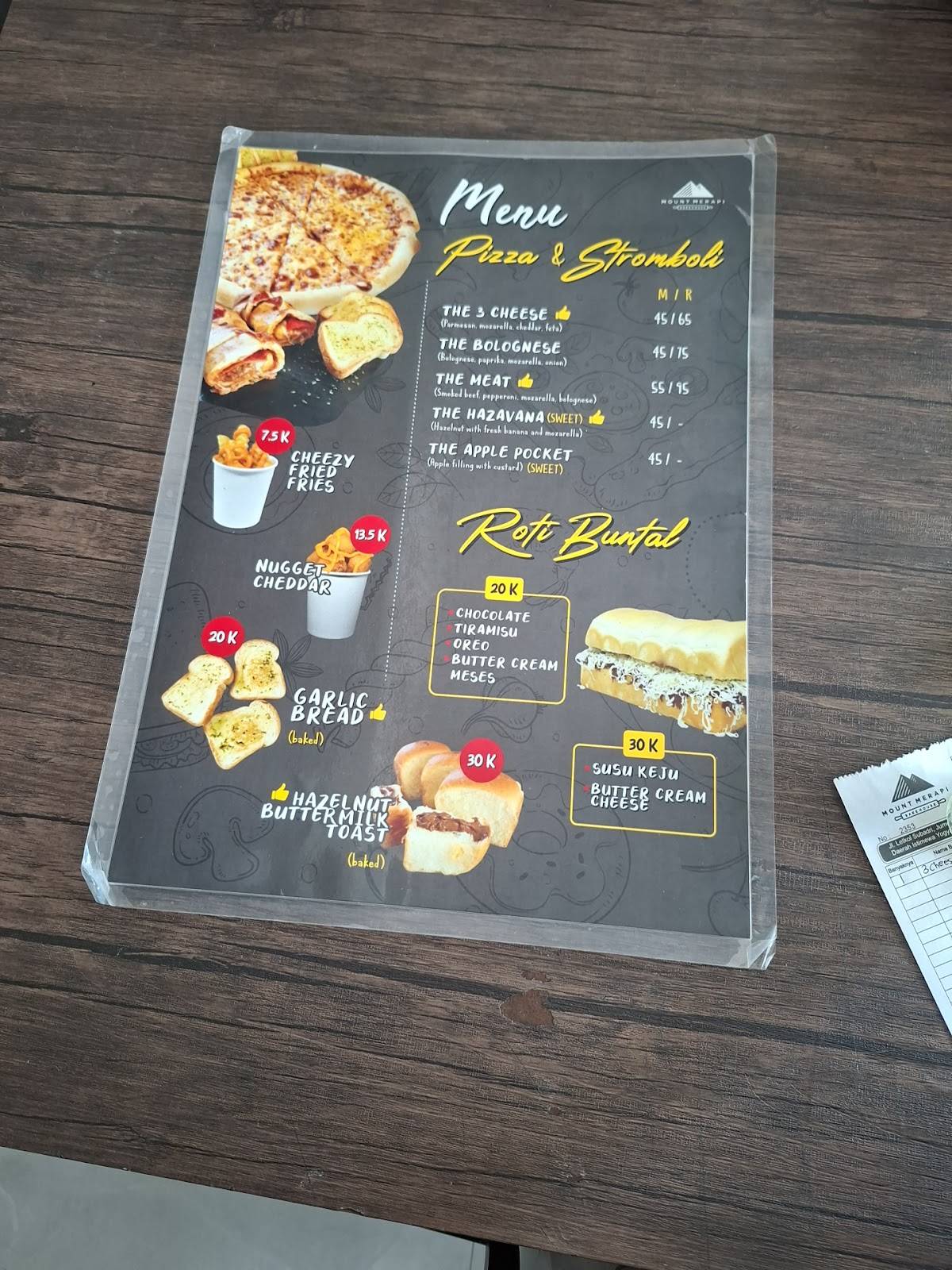 PT. Mount Merapi Bakehouse меню