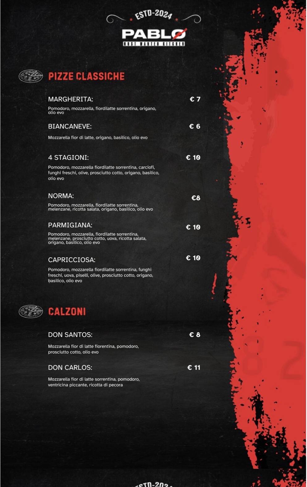 Pablo - Most Wanted Kitchen меню
