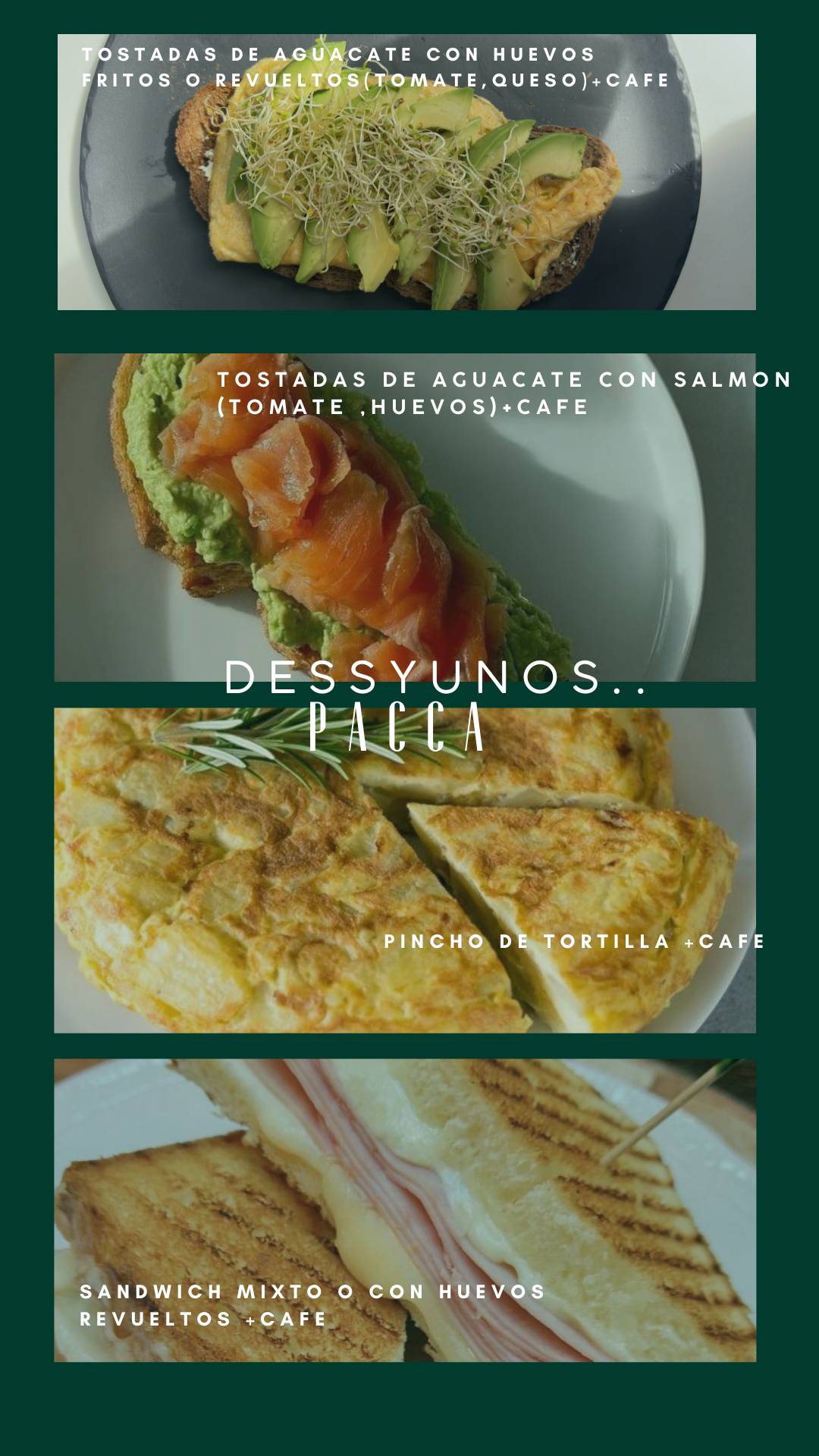 Pacca Restobar меню