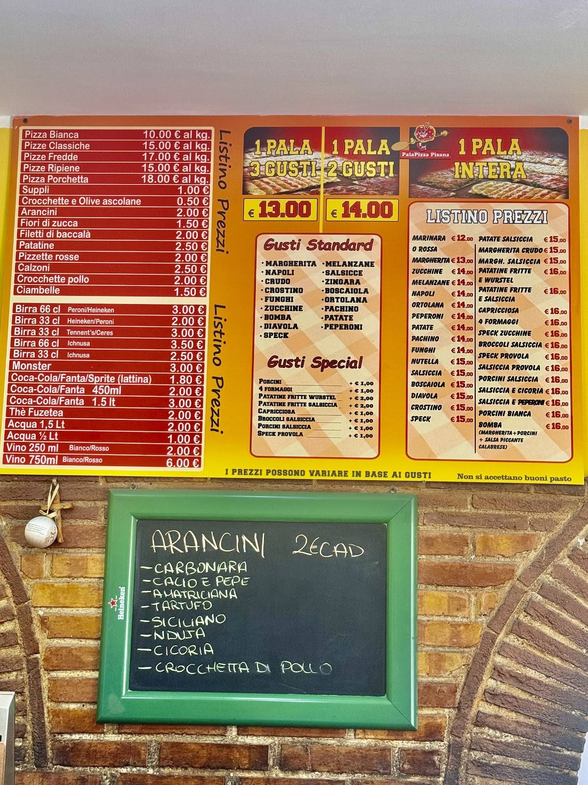 Palapizza меню
