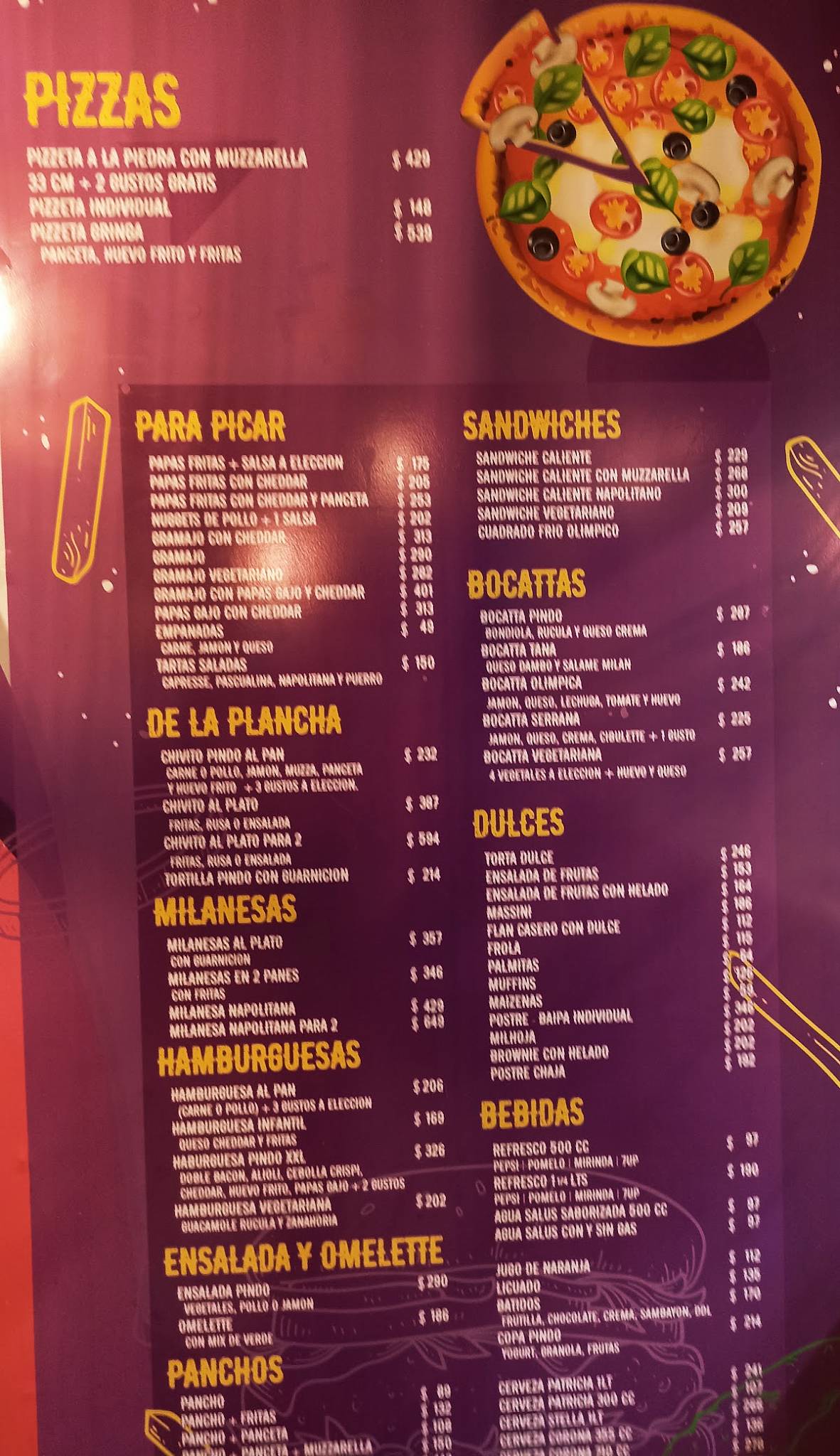 Pando Square меню