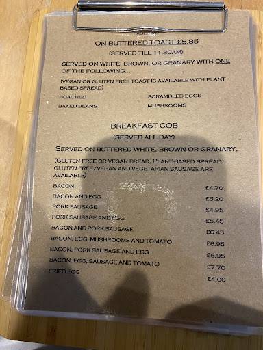 Peveril Tearooms меню