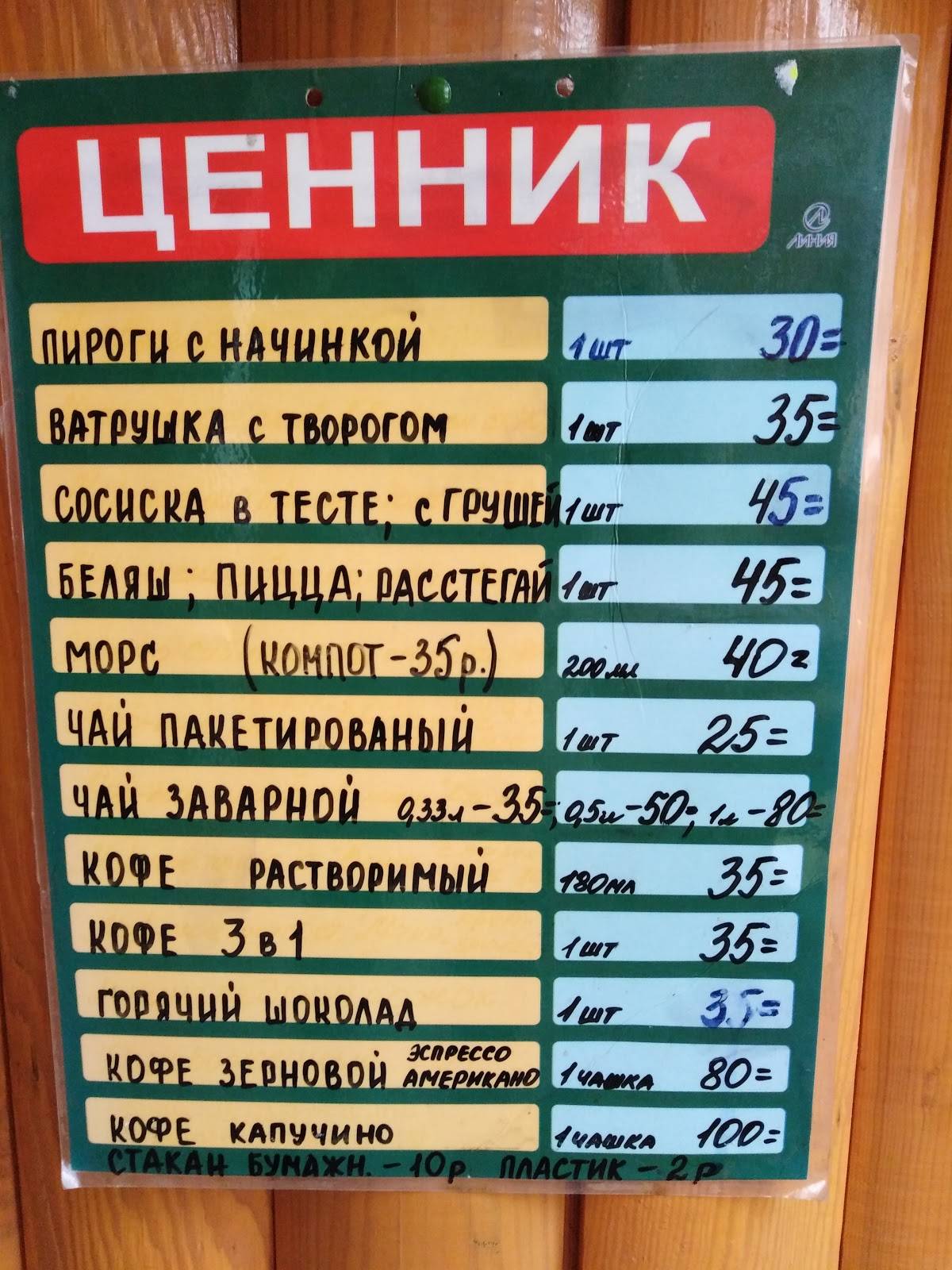Пикник меню