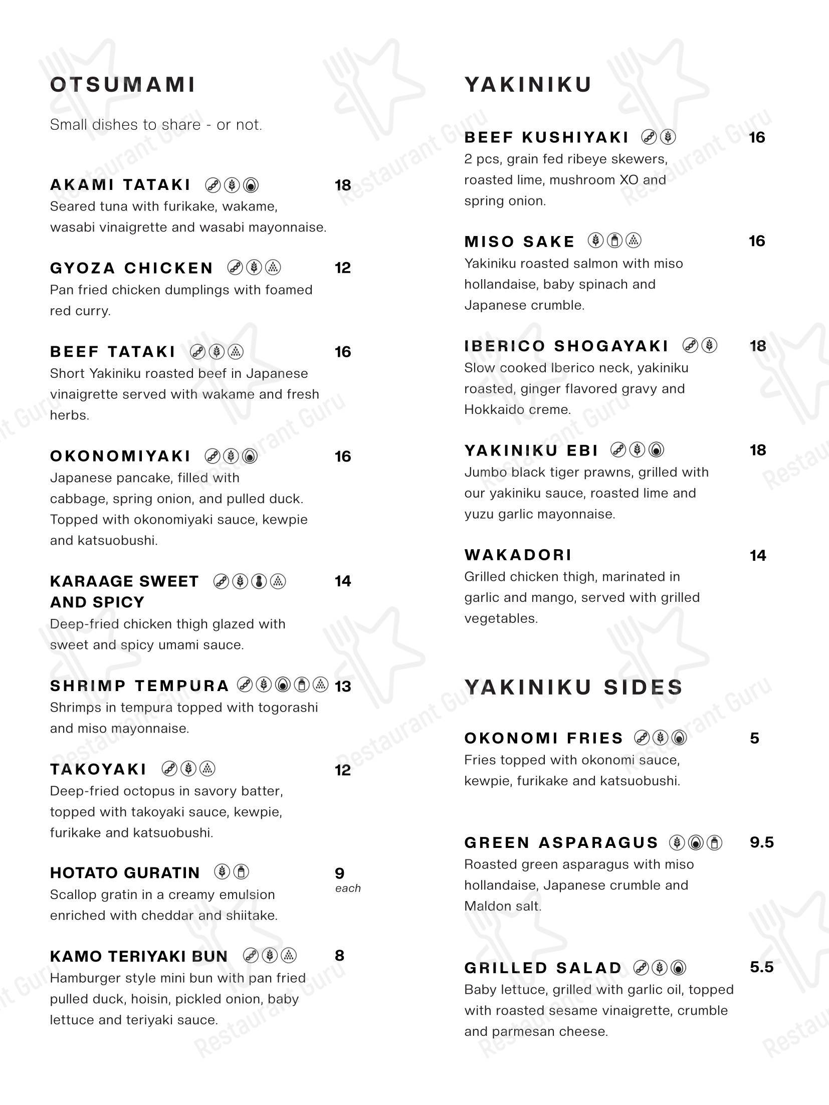 Меню ресторана Pintx Izakaya Bar - Меню напитков