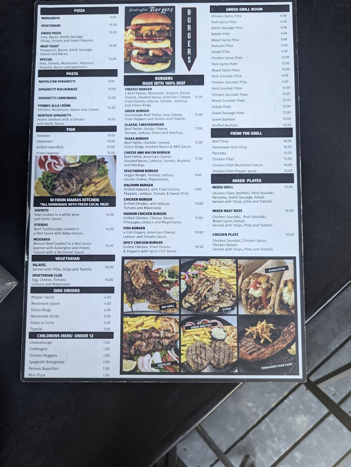Pirates Bar меню