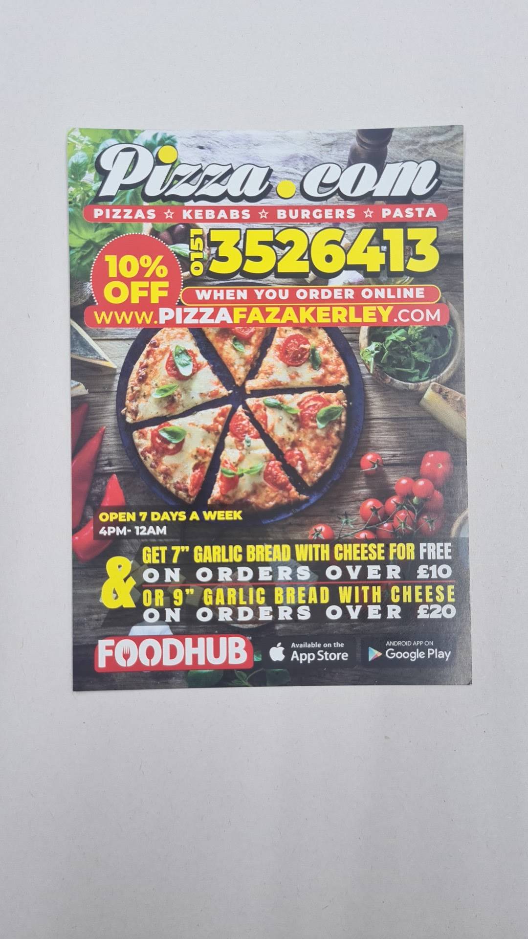 Pizza.com меню