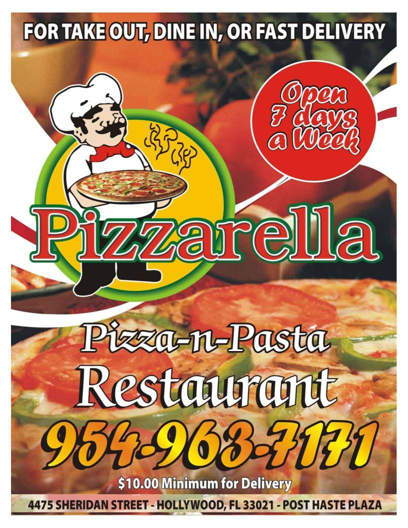 Pizzarella Italian Restaurant меню