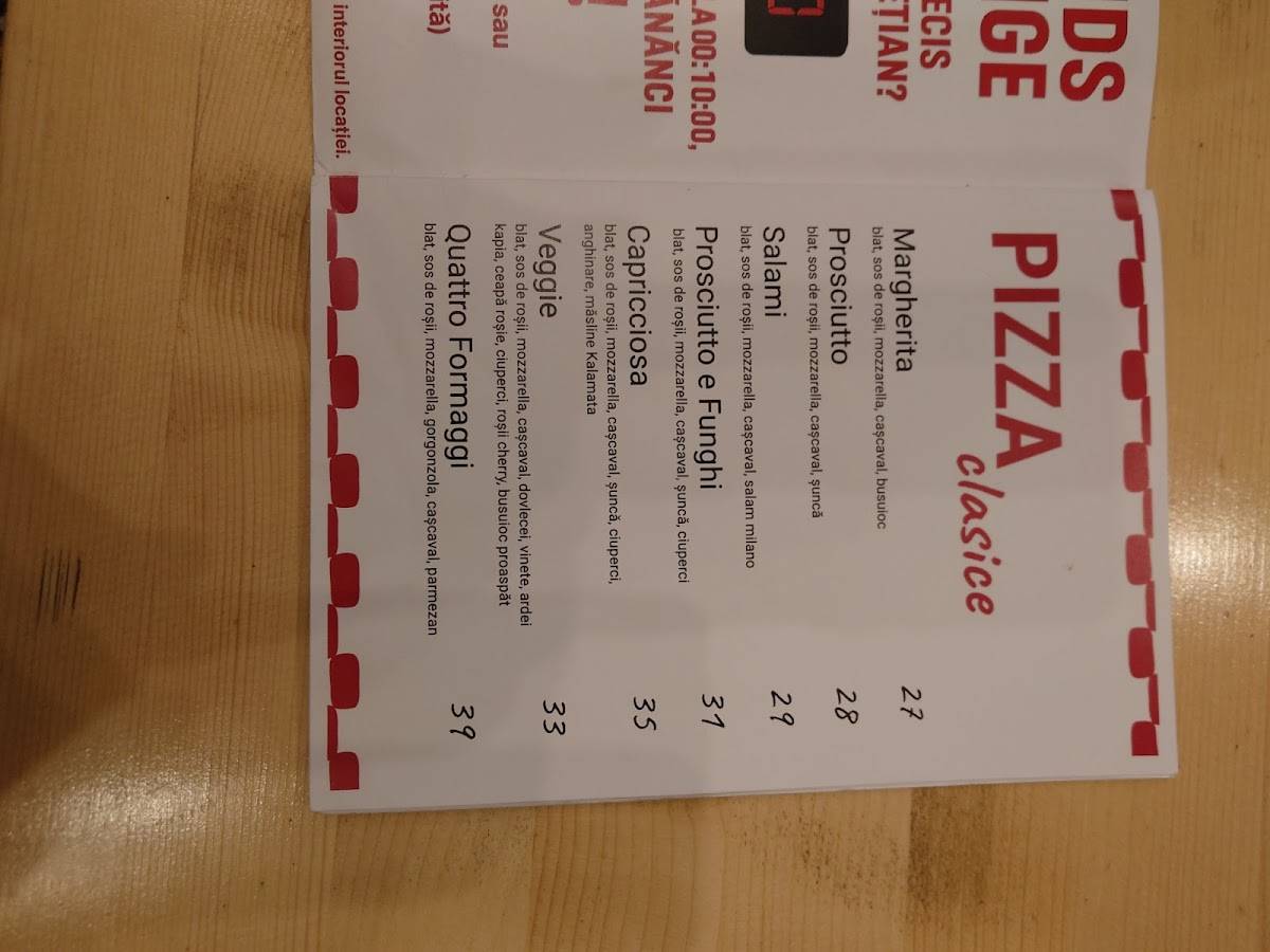 Pizzeria La Rotta меню