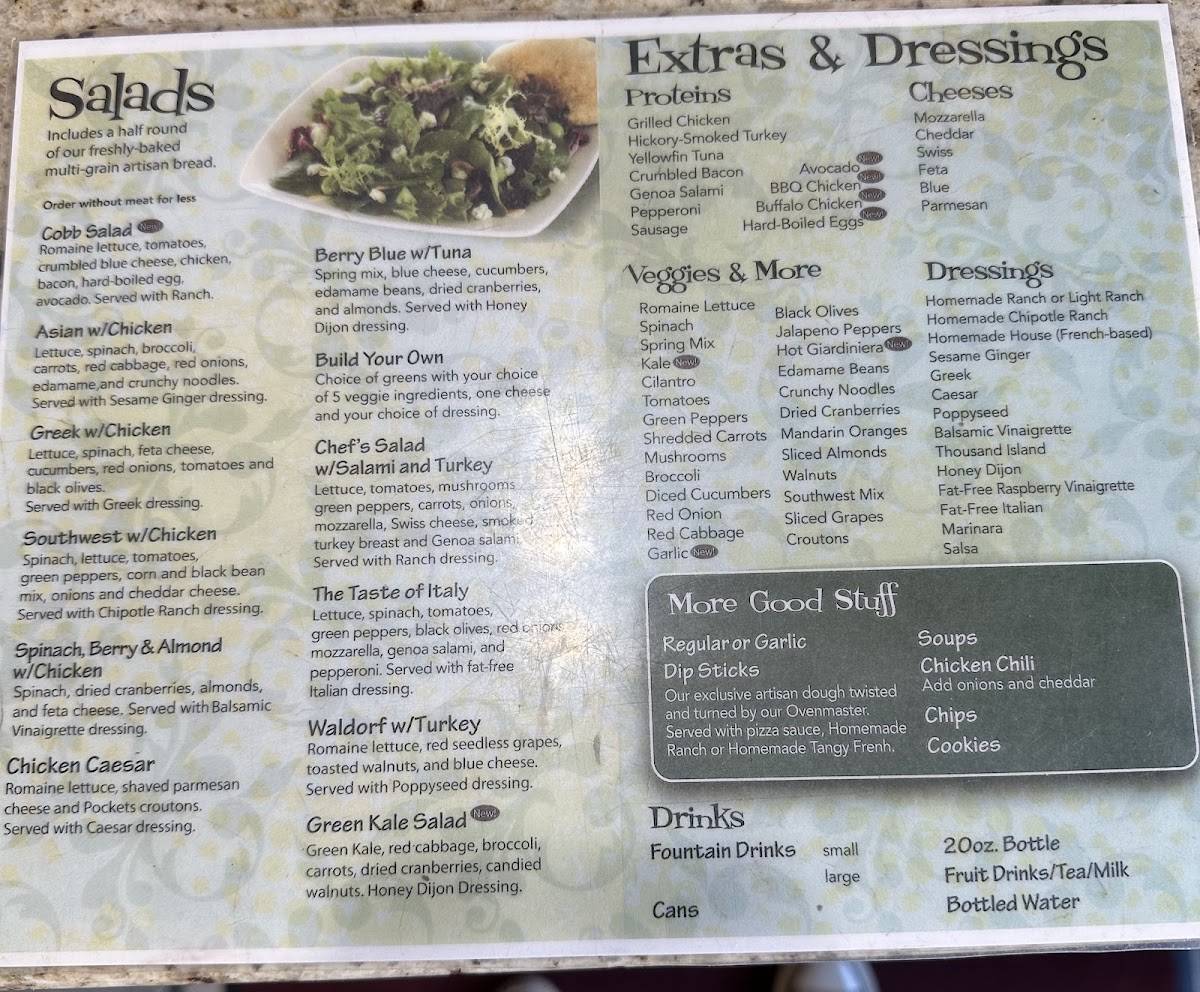 Pockets Restaurant меню