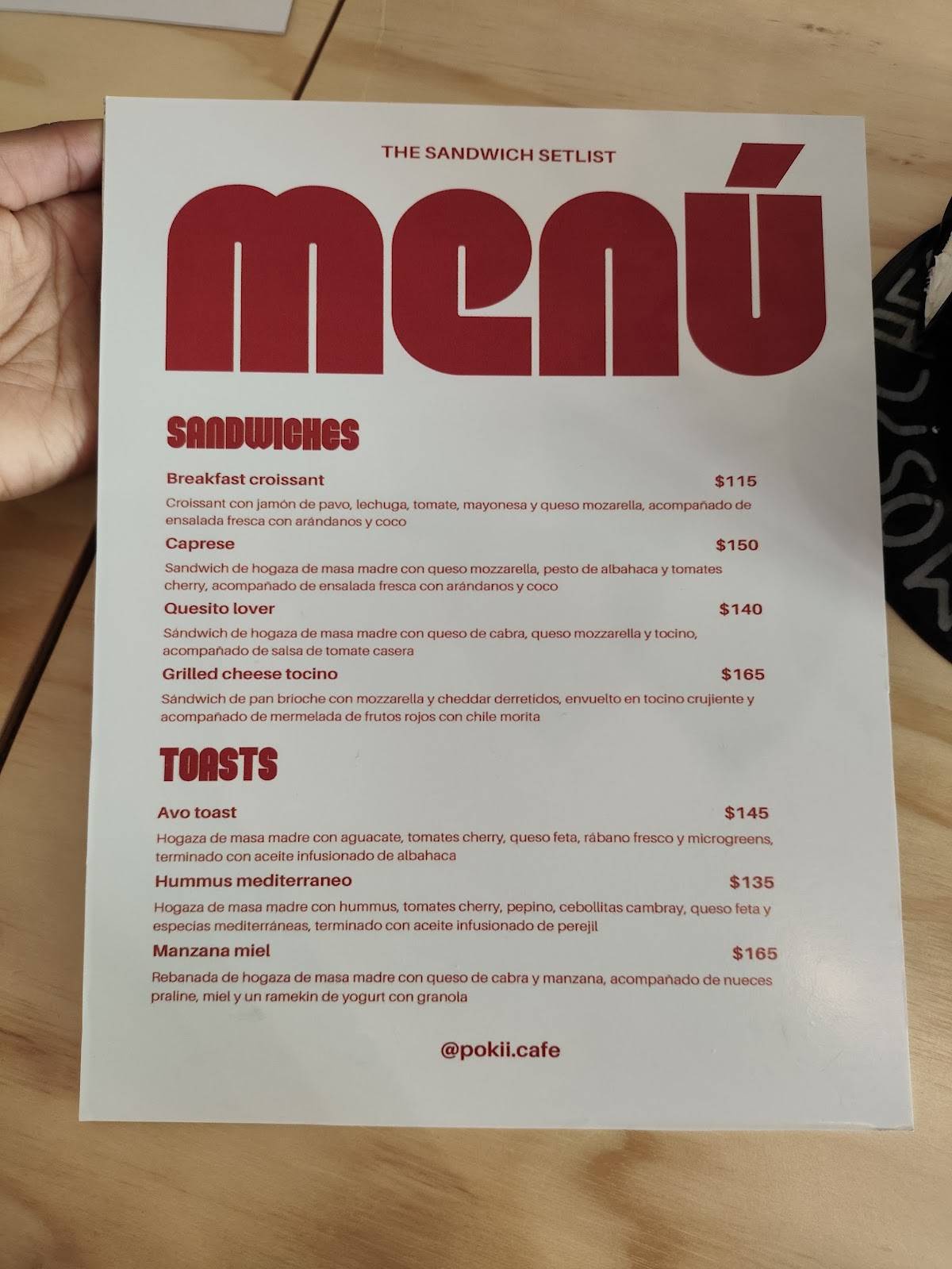 Poki Café меню