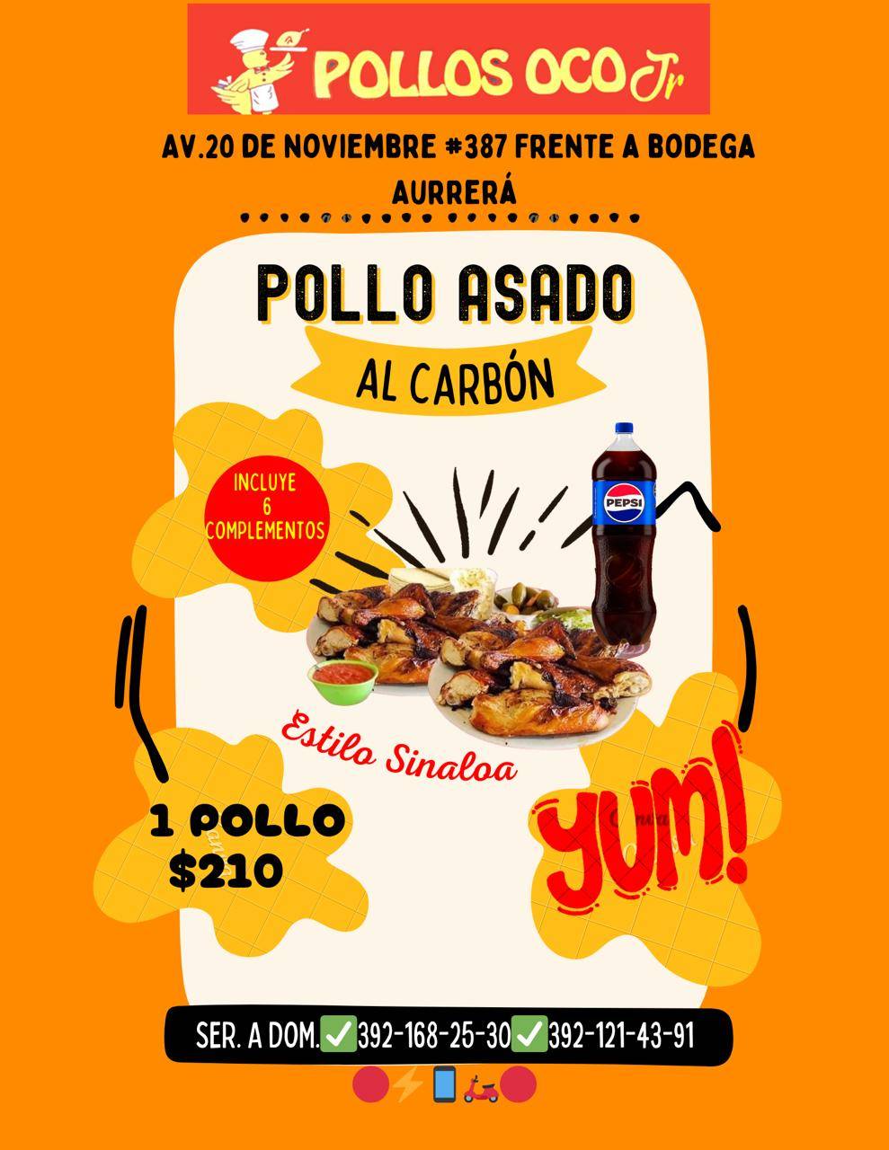 Pollos Oco Rafa меню