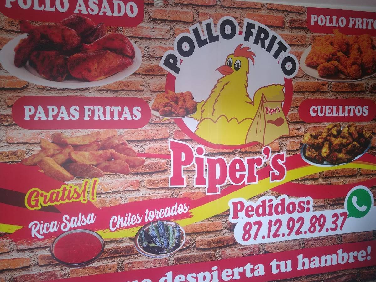 Pollos pipers меню