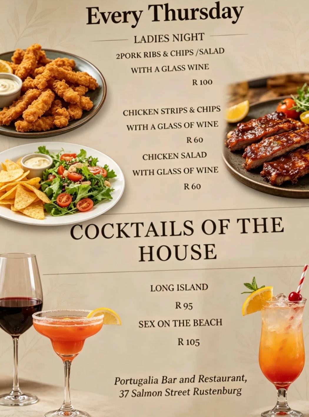 Portugalia Bar & Restaurant меню