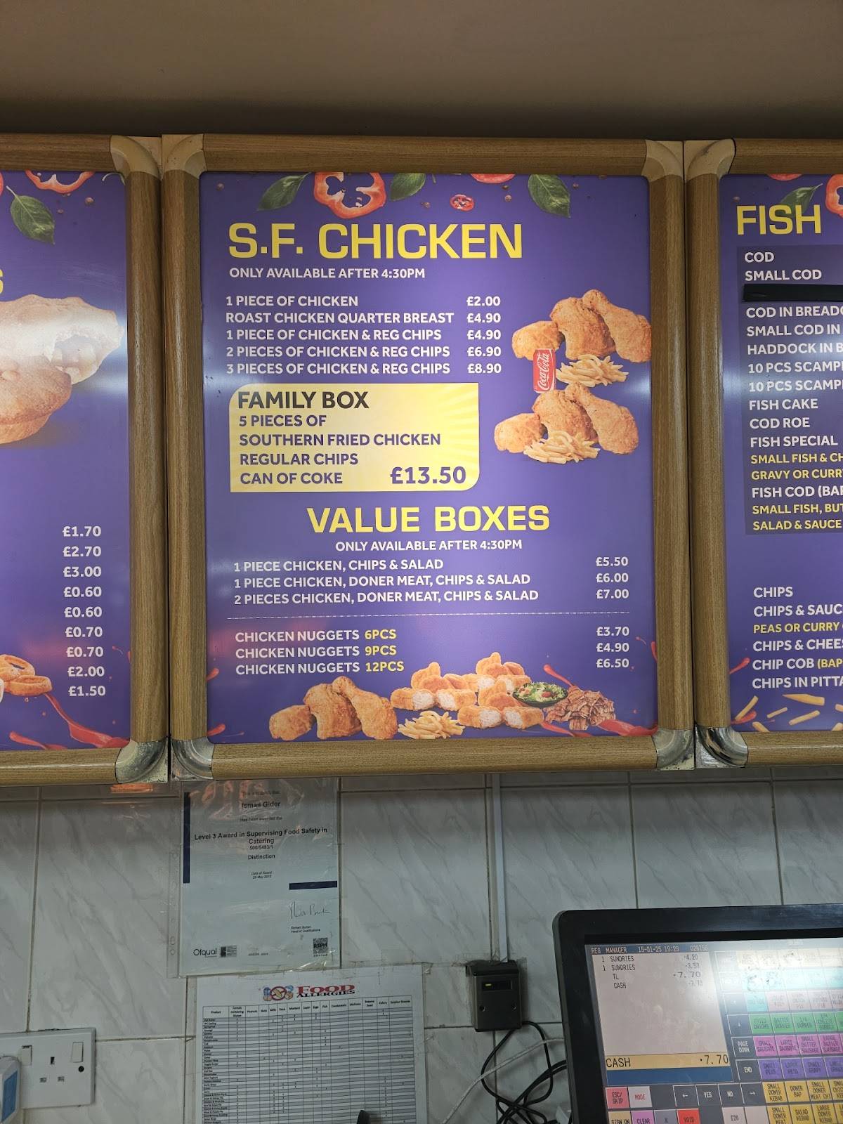 Priory Fish Bar меню