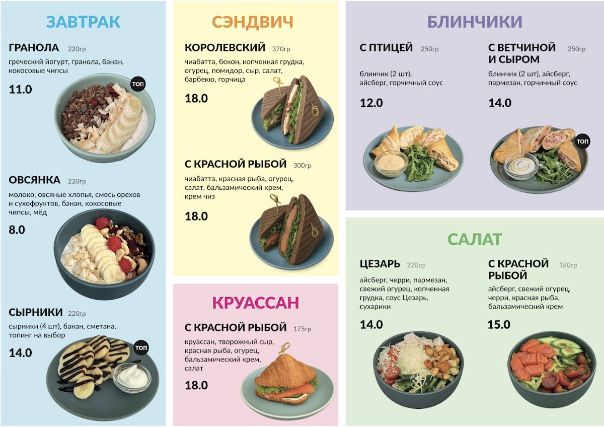Пространство меню