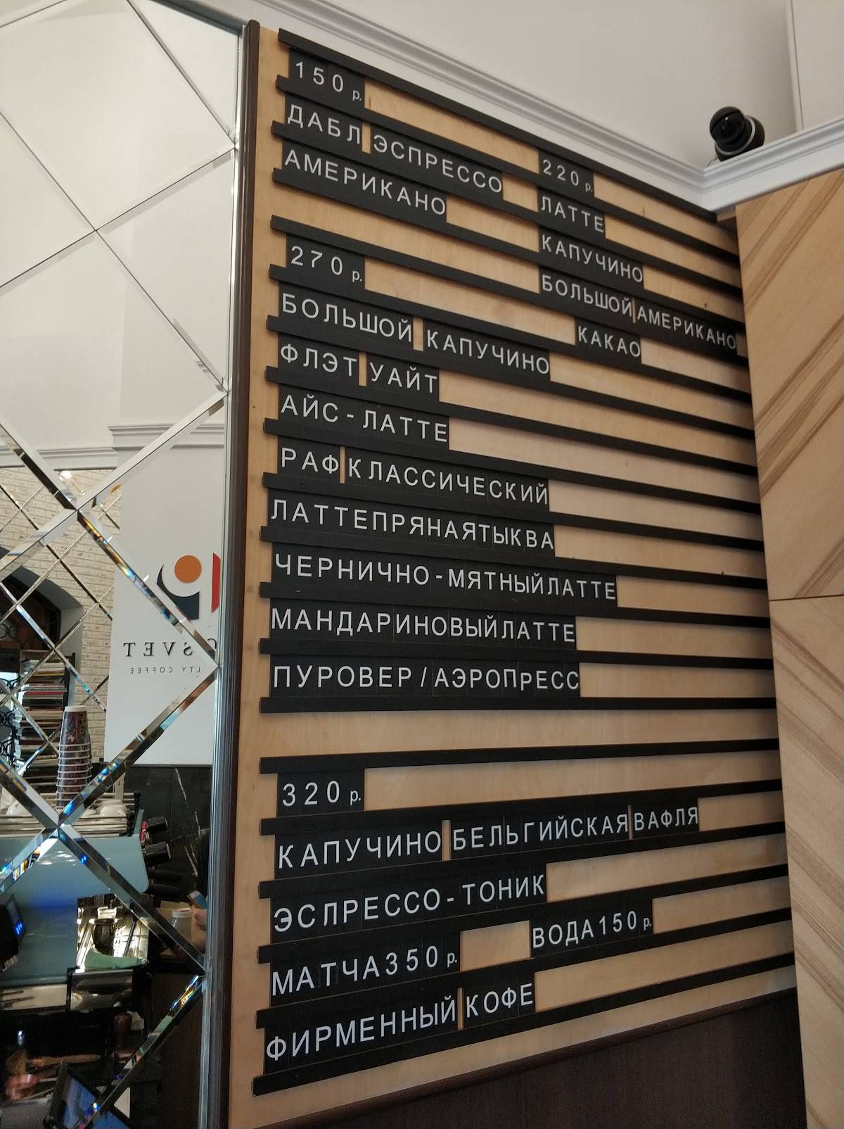 Просвет меню