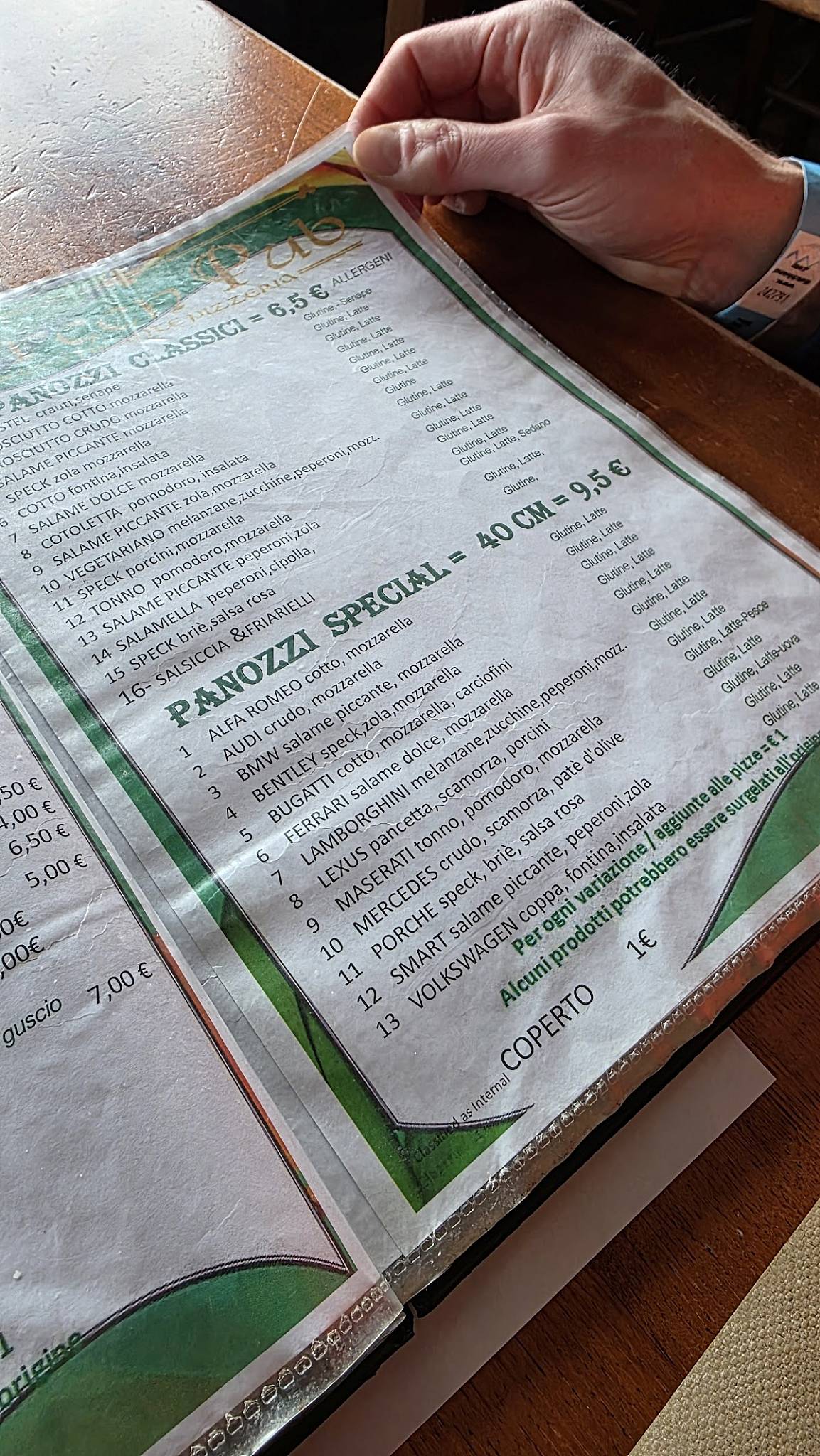 Green Pub Rho меню