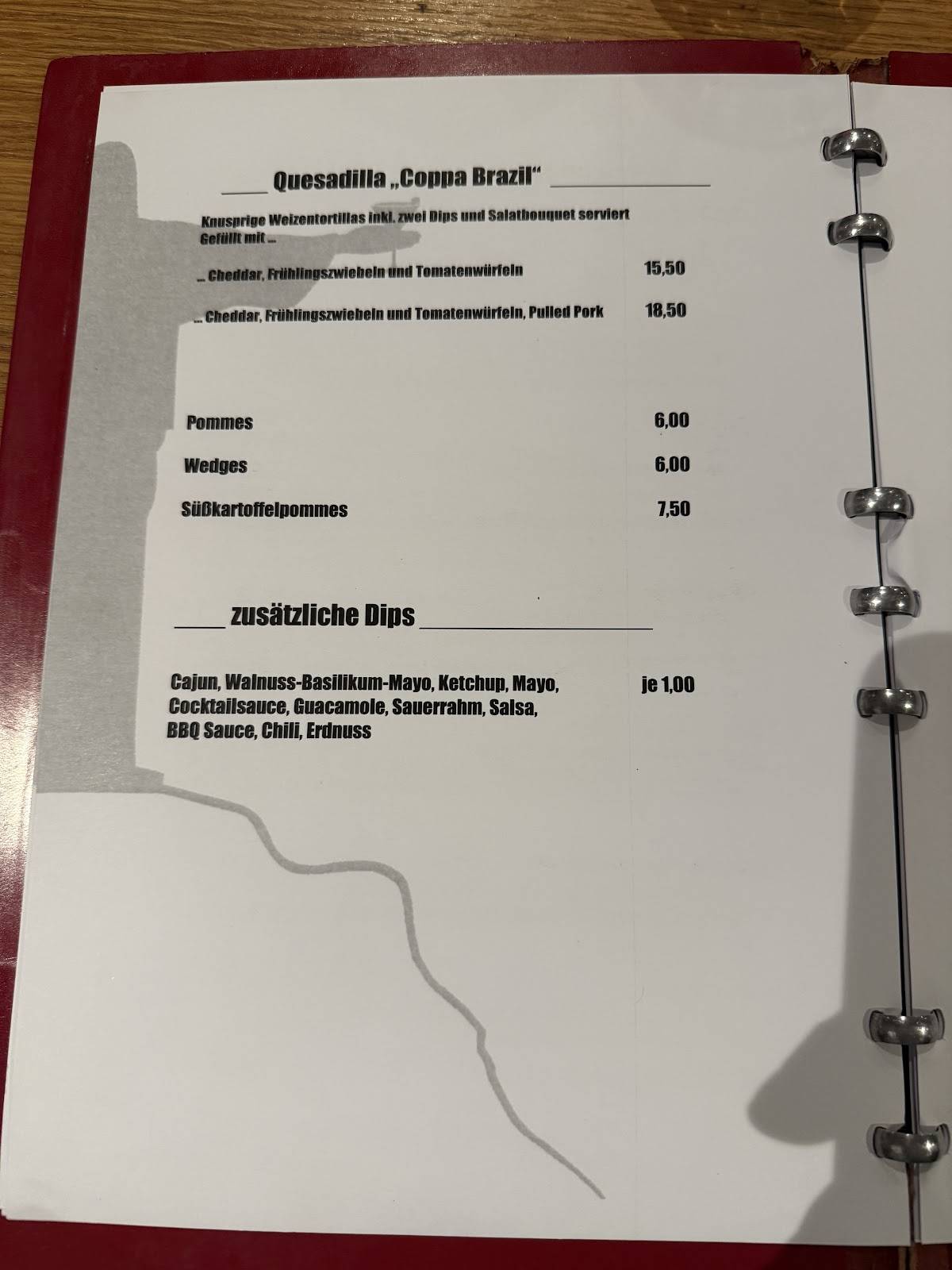 Restaurant Coppa Brazil меню
